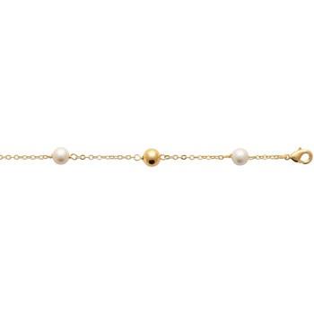 Bracelets Brillaxis Bracelet perles et boules dorées