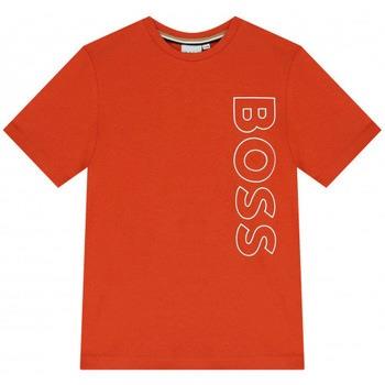 T-shirt enfant BOSS Tee shirt junior orange J25066/388