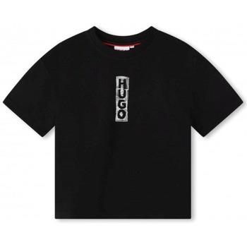 T-shirt enfant BOSS Tee shirt junior noir G25140/09B