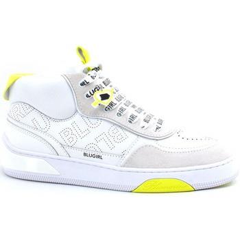 Chaussures Blugirl Blumarine Wow 02 Sneaker Pelle White Yellow 6A2511P...