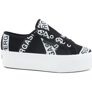 Chaussures Superga 2790 Lettering Sneaker Black Grey S41161W