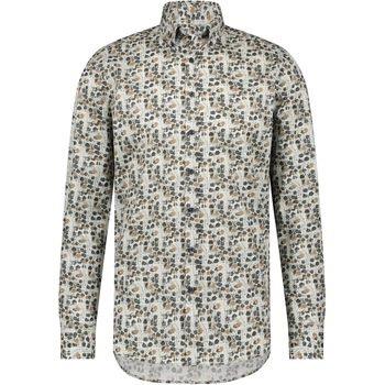 Chemise State Of Art Chemise Feuilles Gris
