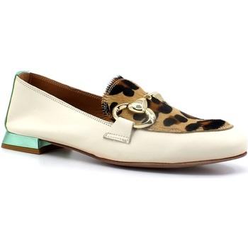 Chaussures Divine Follie Mocassino Leopard Donna Beige Crudo 175-16F
