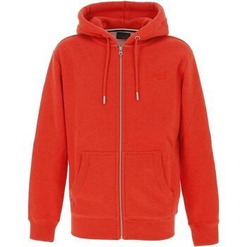 Sweat-shirt Superdry Essential log zip hoodie bright orange marl