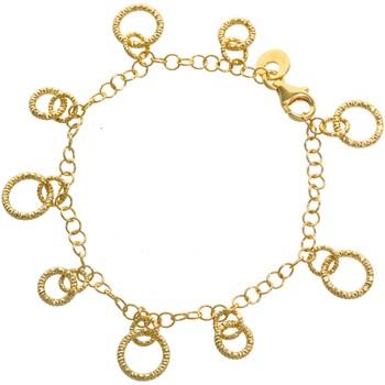 Bracelets Orusbijoux Bracelet En Argent Doré Avec Pampilles Cercles