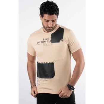 T-shirt Hollyghost T-shirt beige avec imprimés