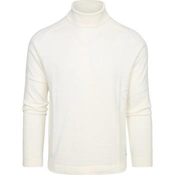 Sweat-shirt Blue Industry Pull Col Roulé Off White
