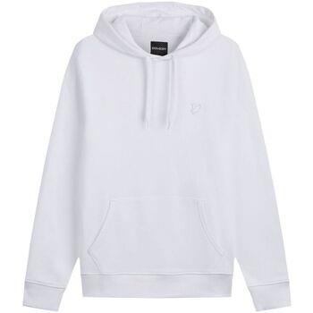 Sweat-shirt Lyle &amp; Scott ML416TON TONAL PULLOVER HOODIE-626 WHITE