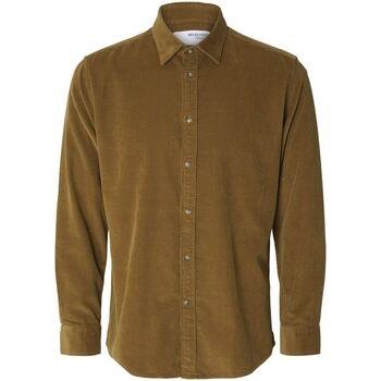 Chemise Selected 16090182 SLHREGOWEN-CORD SHIRT LS-BUTTERNUT
