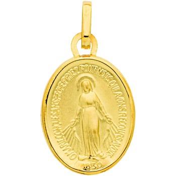 Pendentifs Brillaxis Médaille Vierge Miraculeuse or jaune 9k
