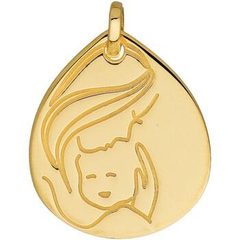 Pendentifs Brillaxis Médaille ovale or vierge à l'enfant