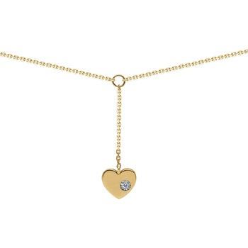 Collier Brillaxis Pendentif or jaune coeur diamant