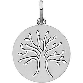 Pendentifs Brillaxis Médaille arbre de vie or blanc 9 carats