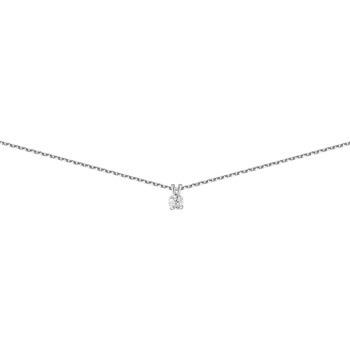 Collier Brillaxis Collier solitaire diamant 4 griffes or 0.10 ct