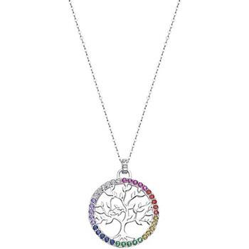 Collier Lotus Collier argent arbre de vie multicolore