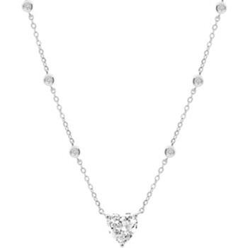 Collier Lotus Collier Silver argent coeur oxyde