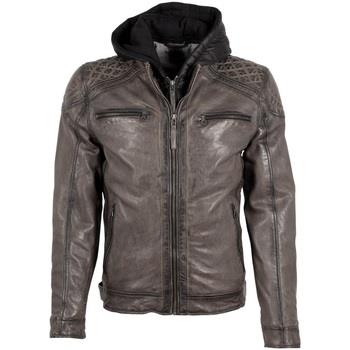 Veste Gipsy Veste motard en cuir homme Gipsy Ref 61527 Gris