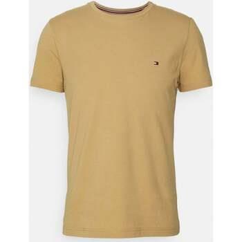 T-shirt Tommy Hilfiger T-Shirt ajusté beige en coton bio stretch