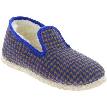 Chaussons Chausse Mouton - Charentaises SCOTTISH - Bleu - Taille