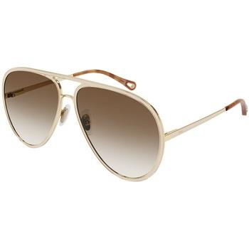 Lunettes de soleil Chloe CH0099S Lunettes de soleil, Or/Marron, 63 mm