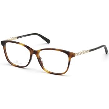 Lunettes de soleil Swarovski SK5371 Cadres Optiques, Havana, 54 mm