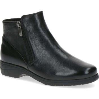 Bottines Caprice black nappa casual closed booties