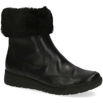 Bottines Caprice black nappa casual closed booties
