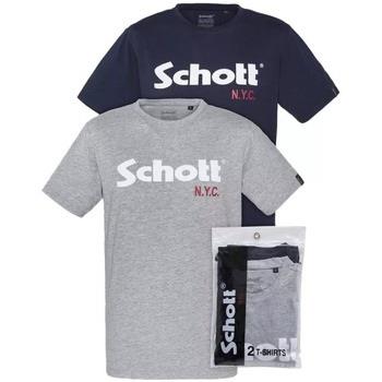 T-shirt Schott Pack de 2 ras du cou