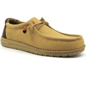 Chaussures HEY DUDE Wally Sneaker Vela Uomo Tan Beige 40165-265