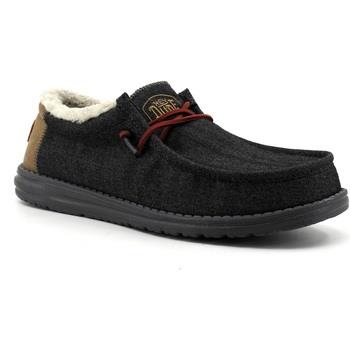 Chaussures HEYDUDE Wally Sneaker Vela Pelo Uomo Black 40466-001