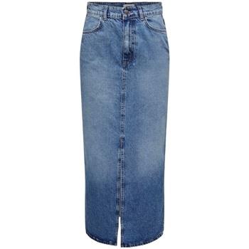 Jupes Only Noos Cilla Long Skirt - Medium Blue Denim