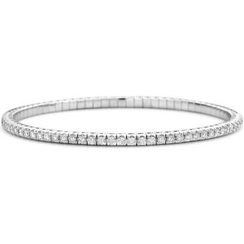 Bracelets Brillaxis Bracelet rivière de diamants flexible or blanc