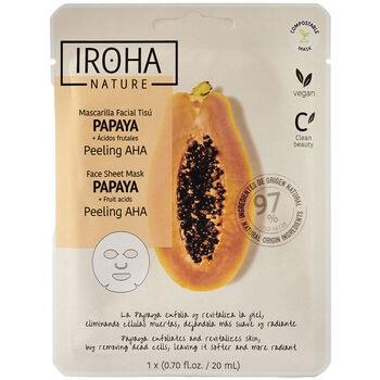 Masques Iroha Nature Papaya Peeling Masque Facial En Tissu Aha