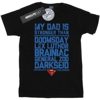 T-shirt enfant Dc Comics Superman My Dad Is Stronger Than