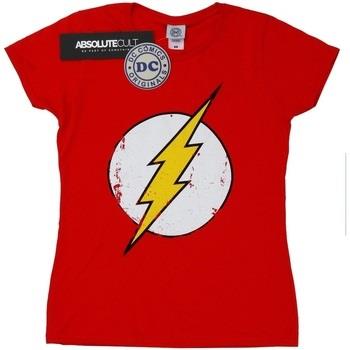 T-shirt Dc Comics Flash Distressed Logo