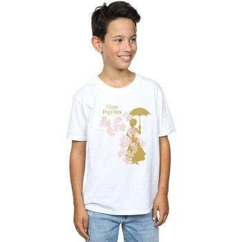 T-shirt enfant Disney Mary Poppins Floral Silhouette