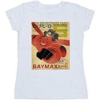 T-shirt Disney Big Hero 6 Baymax Flying Baymax Newspaper