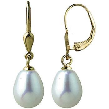 Boucles oreilles Brillaxis Dormeuse or 18 carats perles de culture poi...