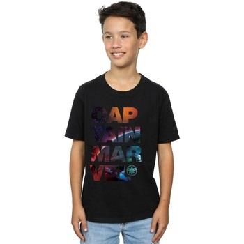 T-shirt enfant Marvel Captain Space Text