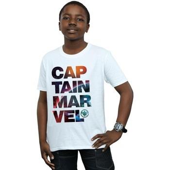 T-shirt enfant Marvel Captain Space Text