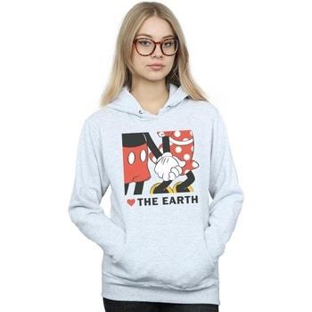 Sweat-shirt Disney Mickey Mouse Heart The Earth