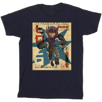 T-shirt enfant Disney Big Hero 6 Baymax Hiro Newspaper