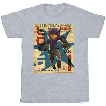 T-shirt enfant Disney Big Hero 6 Baymax Hiro Newspaper