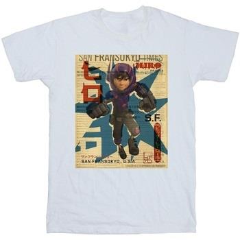 T-shirt enfant Disney Big Hero 6 Baymax Hiro Newspaper