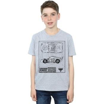 T-shirt enfant Disney Cars Lightning McQueen Blueprint