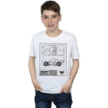 T-shirt enfant Disney Cars Lightning McQueen Blueprint