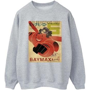 Sweat-shirt Disney Big Hero 6 Baymax Flying Baymax Newspaper