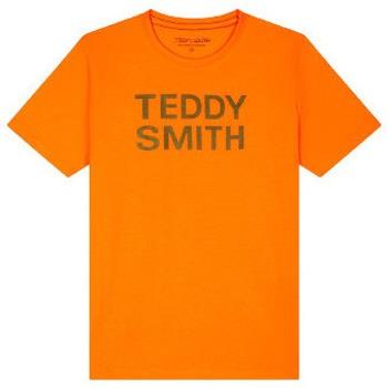 T-shirt enfant Teddy Smith TEE-SHIRT 3 TICLASS JUNIOR - TANGERINE/NOIR...