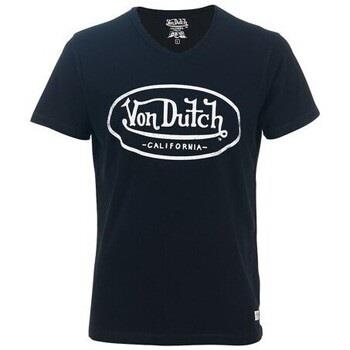 T-shirt Von Dutch TEE SHIRT COL V RON - NOIR ET BLANC - M