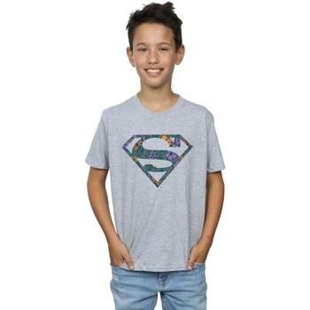 T-shirt enfant Dc Comics Superman Floral Logo 1